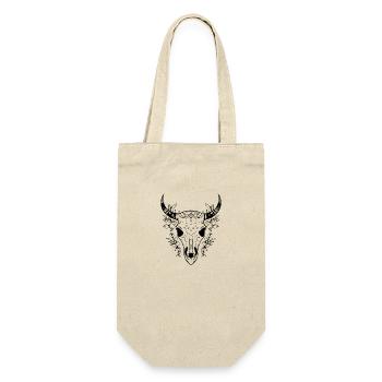 Cow Skull Boho - Gift Bag for Bottles - nature - Front