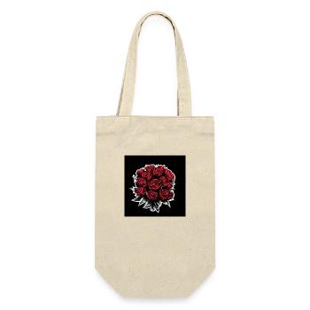 Design Pink 1 - Geschenkbeutel für Flaschen - Natur - Vorne