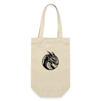 Drache Drachen Fantasie Mythologie - Geschenkbeutel für Flaschen - Natur - Vorne
