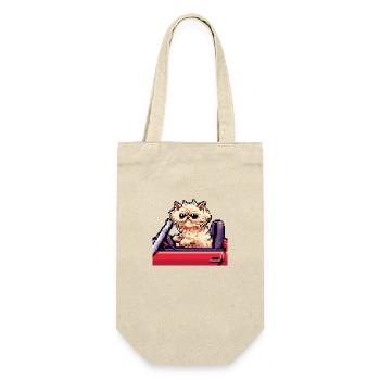 Persian cat Negan driving a car in pixel look - Gift Bag for Bottles - nature - Front