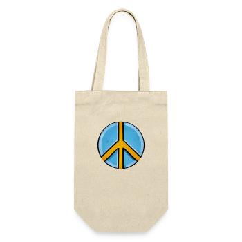 No war kein Krieg Peace und Frieden wollen wir - Geschenkbeutel für Flaschen - Natur - Vorne