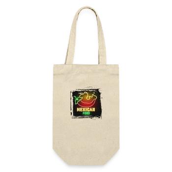 sommer strand strand retro meer neon licht eng - Geschenkbeutel für Flaschen - Natur - Vorne