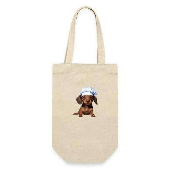 Dachshund Restaurateur Dog Cooking Dogs Dachshund Puppy - Gift Bag for Bottles - nature - Front