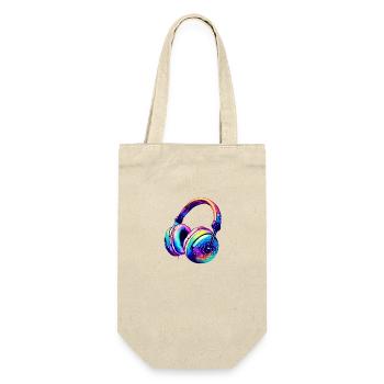 Headphones Singer Listen to music Gamer Singing Musicians - Gift Bag for Bottles - nature - Front