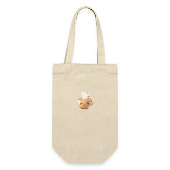 Realistic café mug with face - Gift Bag for Bottles - nature - Front