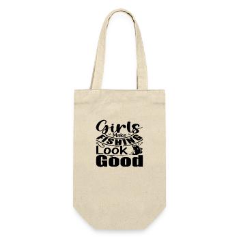 Girls Make Fishing Look Good - Gift Bag for Bottles - nature - Front