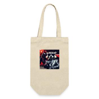 Gangster Raccoon - Gift Bag for Bottles - nature - Front