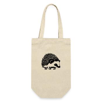 Igel Wald Stachelig Tier - Geschenkbeutel für Flaschen - Natur - Vorne