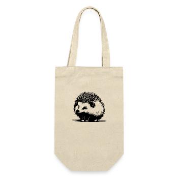 Igel Wald Stachelig Tier - Geschenkbeutel für Flaschen - Natur - Vorne
