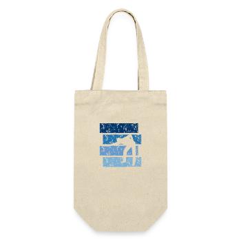 Billardgeschenk Vintage - Geschenkbeutel für Flaschen - Natur - Vorne