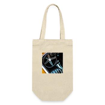 cooles vintage design eines Sport Autos - Geschenkbeutel für Flaschen - Natur - Vorne