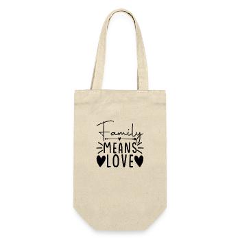 La famille signifie l’amour - Sac à bouteille - nature - Devant