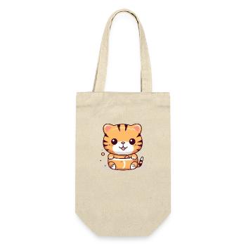 Mako der Tiger - Geschenkbeutel für Flaschen - Natur - Vorne