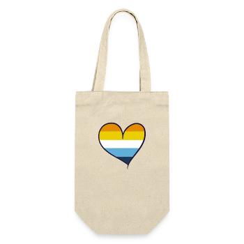 Aroace heart, LGBTQ+ Pride - Geschenkbeutel für Flaschen - Natur - Vorne