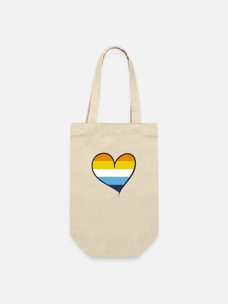 Aroace heart, LGBTQ+ Pride - Geschenkbeutel für Flaschen - Natur