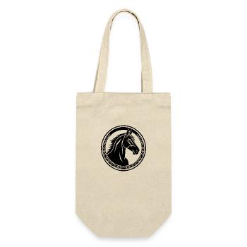 Horse Horse Head Pony - Gift Bag for Bottles - nature - Front