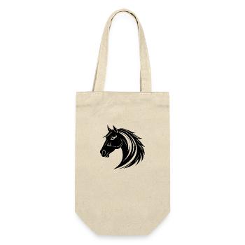 Horse Horse Head Pony - Gift Bag for Bottles - nature - Front