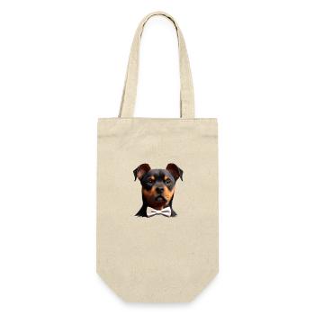 Chiot chien Rottweiler avec nœud papillon chien costume chiens - Sac à bouteille - nature - Devant