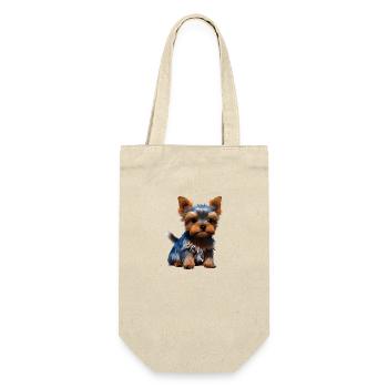 Dog Owner Yorkshire Terrier Puppy Dog - Gift Bag for Bottles - nature - Front