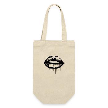 Lips, mouth, kissing lips - Gift Bag for Bottles - nature - Front