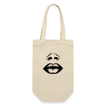 Lips, mouth, kissing lips - Gift Bag for Bottles - nature - Front