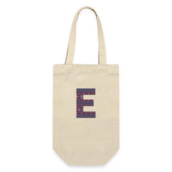 Monogram Letter E- boho colorful design - Gift Bag for Bottles - nature - Front