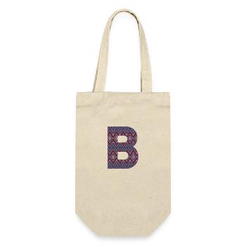 Monogram Letter B- geometric pattern - Gift Bag for Bottles - nature - Front