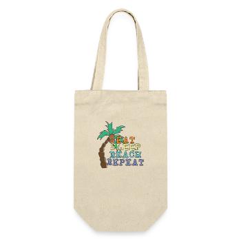 Eat Sleep Beach Repeat - Geschenkbeutel für Flaschen - Natur - Vorne