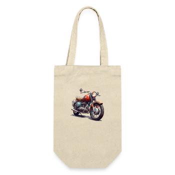 Motorrad Fahren ist ein Lebensgefühl - Geschenkbeutel für Flaschen - Natur - Vorne