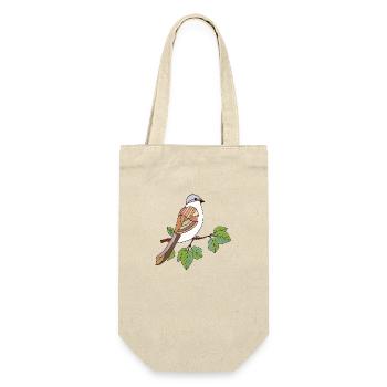 Vogel - Geschenkbeutel für Flaschen - Natur - Vorne