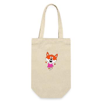 FUCHS - TIER - TANZEN - TÄNZERIN - BALLETT - Geschenkbeutel für Flaschen - Natur - Vorne