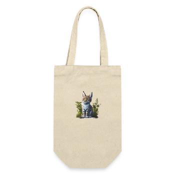 Kleiner Luchs - Geschenkbeutel für Flaschen - Natur - Vorne