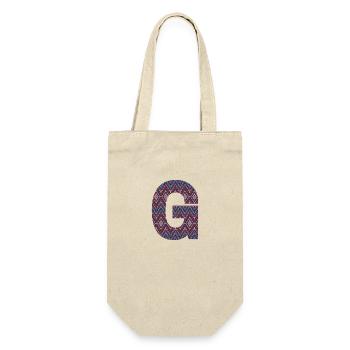Monogram Letter G- geometric pattern - Gift Bag for Bottles - nature - Front