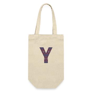 Monogramme Lettre Y - motif géométrique - Sac à bouteille - nature - Devant