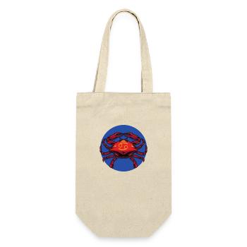 Zodiac - Star Sign - Cancer - pos - Geschenkbeutel für Flaschen - Natur - Vorne