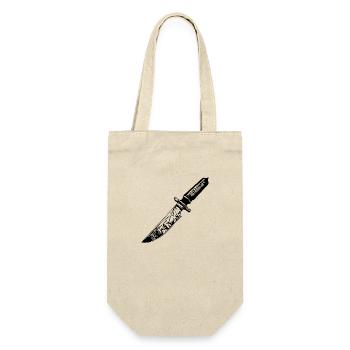 Knife Cutler Knife Lover - Gift Bag for Bottles - nature - Front