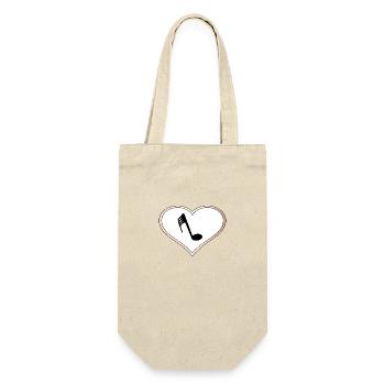 Love Heart Music - Gift Bag for Bottles - nature - Front