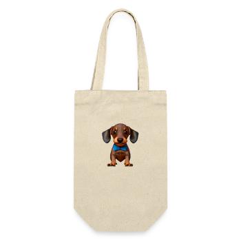 Chiens teckels avec nœud papillon Teckel Chiot Chien - Sac à bouteille - nature - Devant