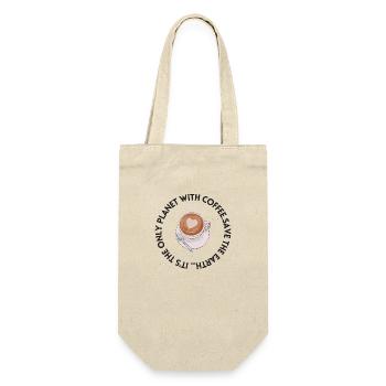 Coffee for sustainability - Gift Bag for Bottles - nature - Front