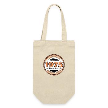 Jahrgang 1975 - Geschenkbeutel für Flaschen - Natur - Vorne