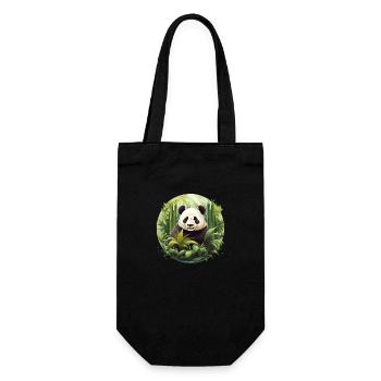 Panda's Paradise - Geschenkbeutel für Flaschen - Schwarz - Vorne