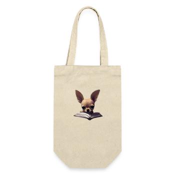 Chihuahua Book Reading Dog Chihuahua Puppy Dogs - Gift Bag for Bottles - nature - Front