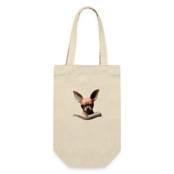 Chihuahua Dogs Book Reading Dog Chihuahua Puppy - Gift Bag for Bottles - nature - Front