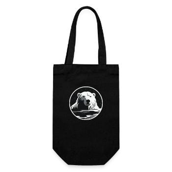 Polar bear - Gift Bag for Bottles - black - Front