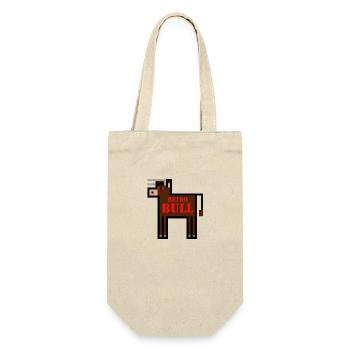 Retro Bull - Gift Bag for Bottles - nature - Front