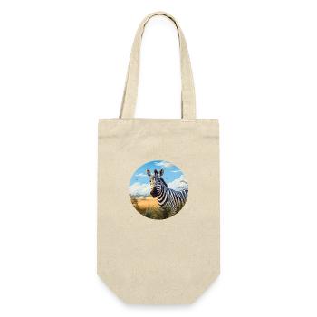 Zebra in Savannah - Gift Bag for Bottles - nature - Front