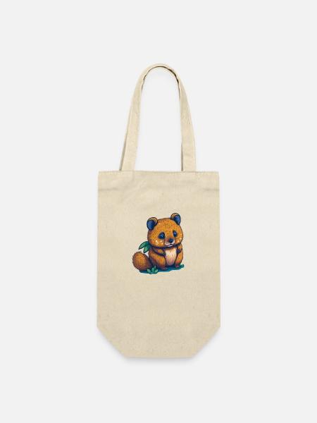 Niedliches Quokka - Geschenkbeutel für Flaschen - Natur