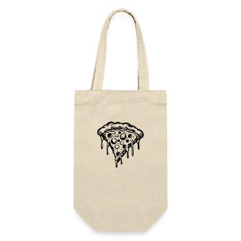 Pizza Fast Food Pizzeria - Gift Bag for Bottles - nature - Front