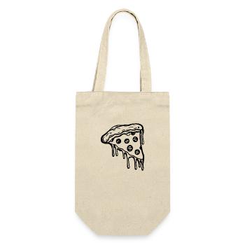 Pizza Fast Food Pizzeria - Gift Bag for Bottles - nature - Front