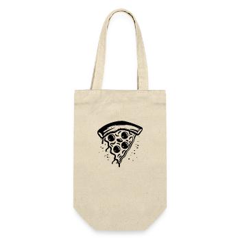 Pizza Fast Food Pizzeria - Gift Bag for Bottles - nature - Front